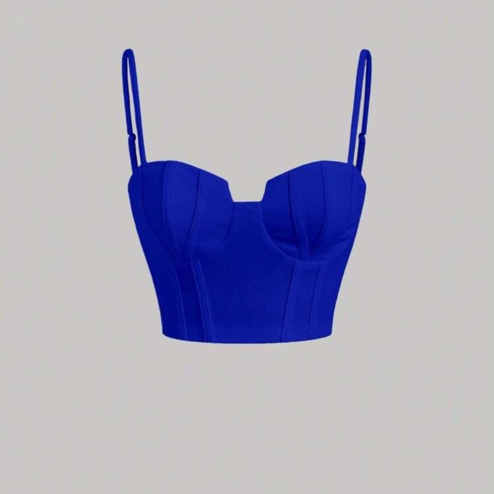 SHEIN Blue Crop Top